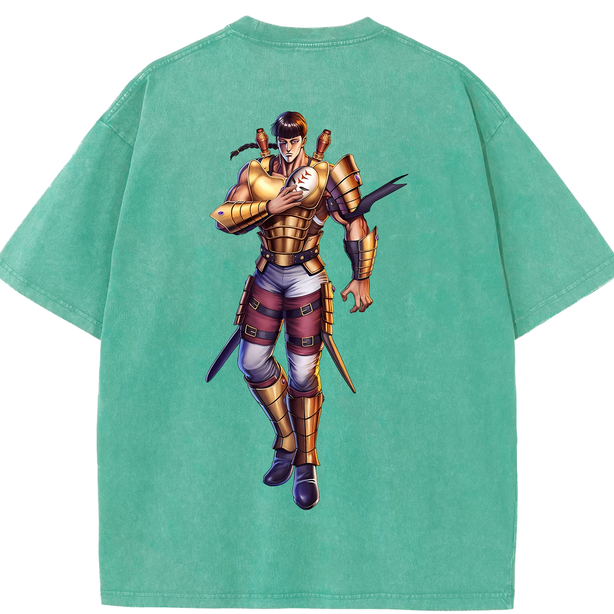 （画像用） 北斗の拳 Fist of the North Star 綿100% ヴィンテージ風 半袖Tシャツ（背面プリント）